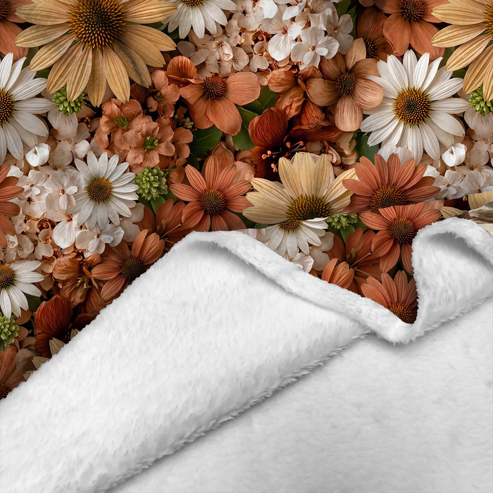 AUTUMN FLOWERS WZ. 30 - Minky plush