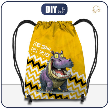 GYM BAG - HIPOPOTAMUS MILO - sewing set