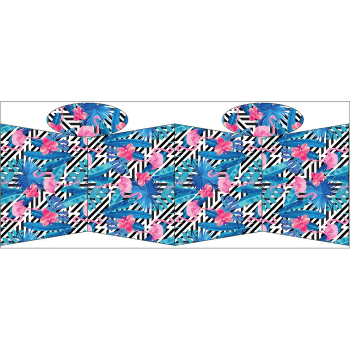 TOTE BAG - TROPICAL FLAMINGOS - sewing set