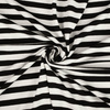 Viscose jersey - STRIPES WHITE / BLACK 1,0cm x 1,0cm