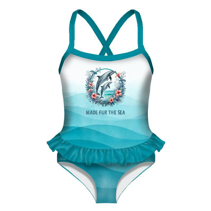 Girl's swimsuit - CUTE ANIMALS PAT.6- sewing set 110-116