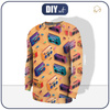 HERREN SWEATSHIRT - BOOMBOX (retro) / orange -  Elastischer Wintersweat XXL