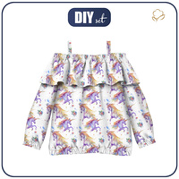 Carmenausschnitt Bluse (VIKI) - FAIRY WORLD ms.14 (UNICORN) - Nähset
