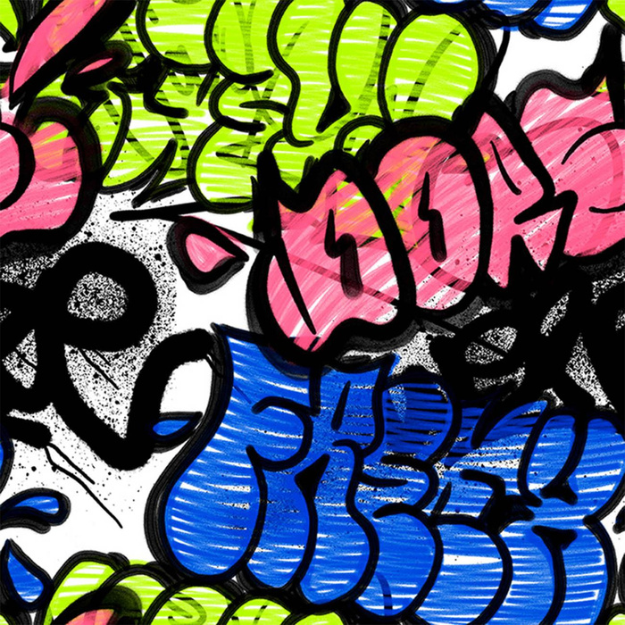 STREET ART pat. 2 - Cotton woven fabric