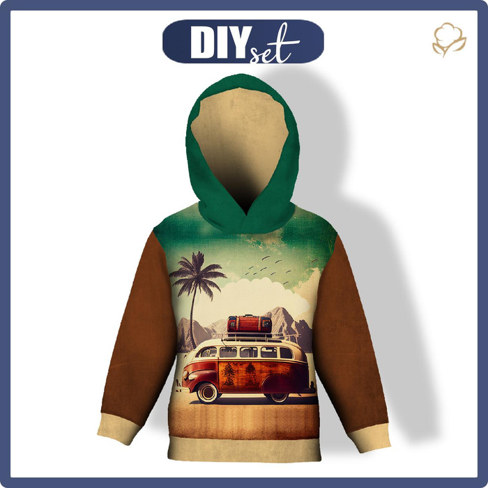 KID'S HOODIE (ALEX) - VINTAGE TRAVEL PAT. 2 - sewing set (98/104)