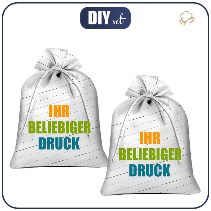Geschenkbeutel - MIT EIGENEM AUFDRUCK - Nähset 
