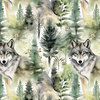 FOREST WZ.3 - Woven Fabric for tablecloths
