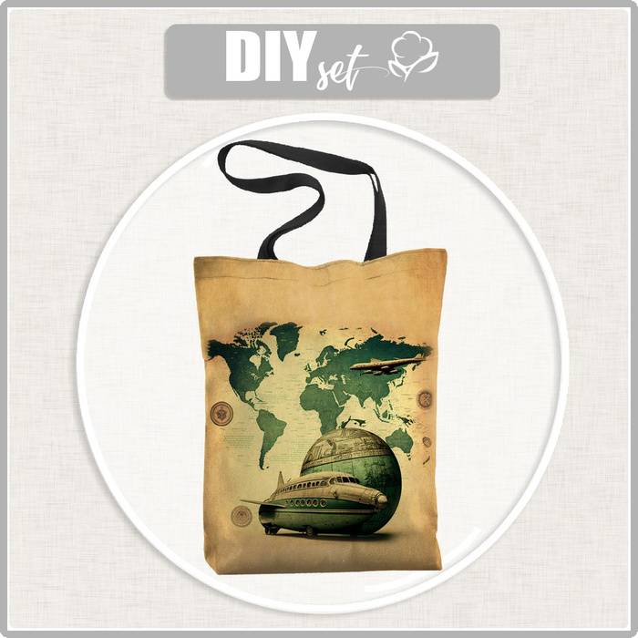 SHOPPER BAG -  TRAVEL TIME PAT. 4 - sewing set