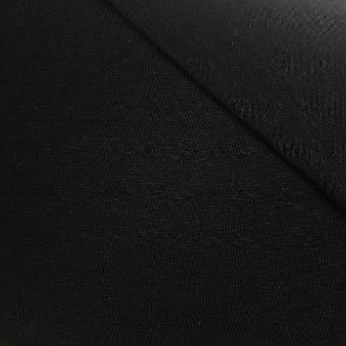 Baumwoll-Slubjersey mit Bio-Baumwolle 170g - SCHWARZ D-16