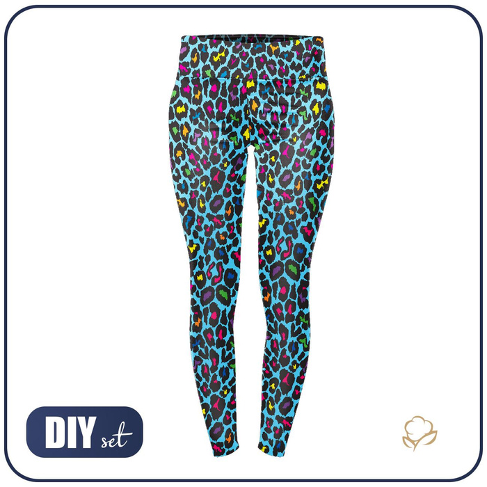 SPORTS LEGGINGS - NEON LEOPARD PAT. 3 - S