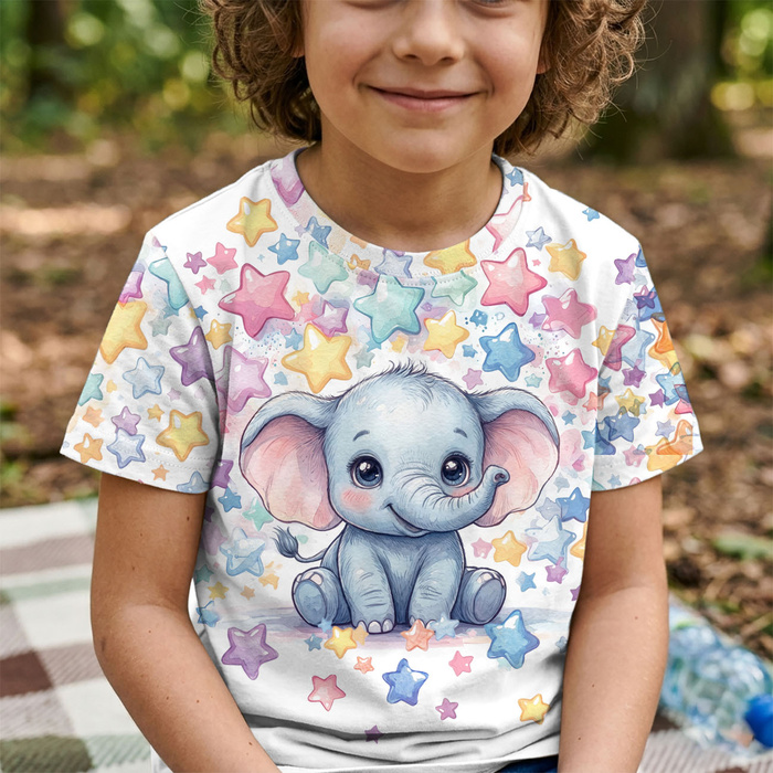 CUTE ELEPHANT - panel (60cm x 50cm)  bavlněná tkanina