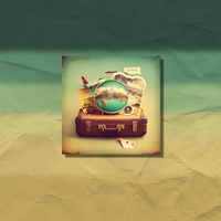 TRAVEL TIME m. 2 - Paneel (60cm x 50cm) SINGLE JERSEY