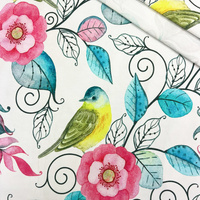 BIRDS & FLOWERS / pink lemonade - single jersey