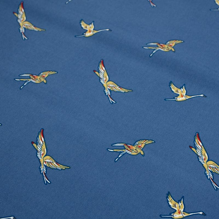 VOGELTANZ / gedecktes blau - Kleidung Webware 