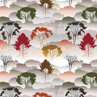 FOREST AT DAWN - Cotton woven fabric