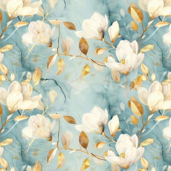 FLOWERS - Cloud Dancer WZ.3 - tkanina wiskozowa