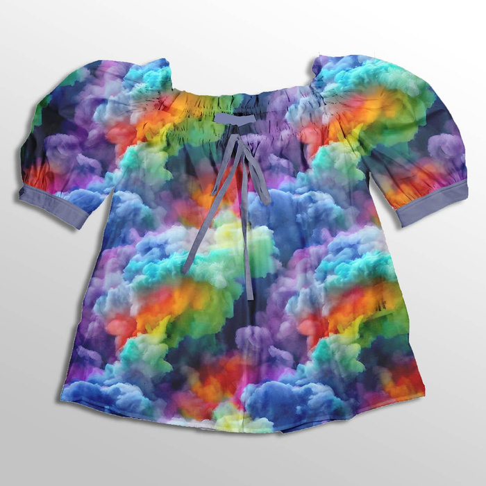 RAINBOW CLOUDS - light brushed knitwear