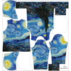 CLASSIC WOMEN’S HOODIE (POLA) - THE STARRY NIGHT (Vincent van Gogh) - sewing set XS