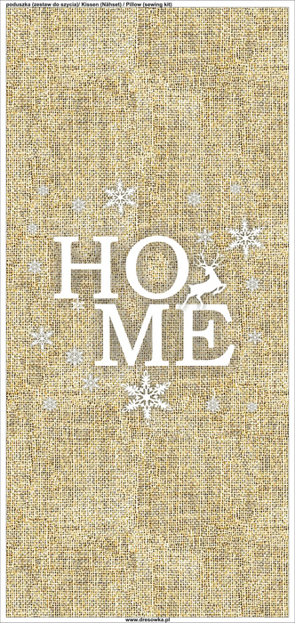 KISSEN 45x45 - HOME / Jute - Baumwoll Webware - Vorderseite + Rückseite