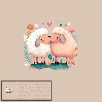 SHEEP IN LOVE - PANORAMIC PANEL 60 cm