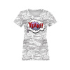 DAMEN T-SHIRT - COMICS / yeah (violet - rot) - Single Jersey XL