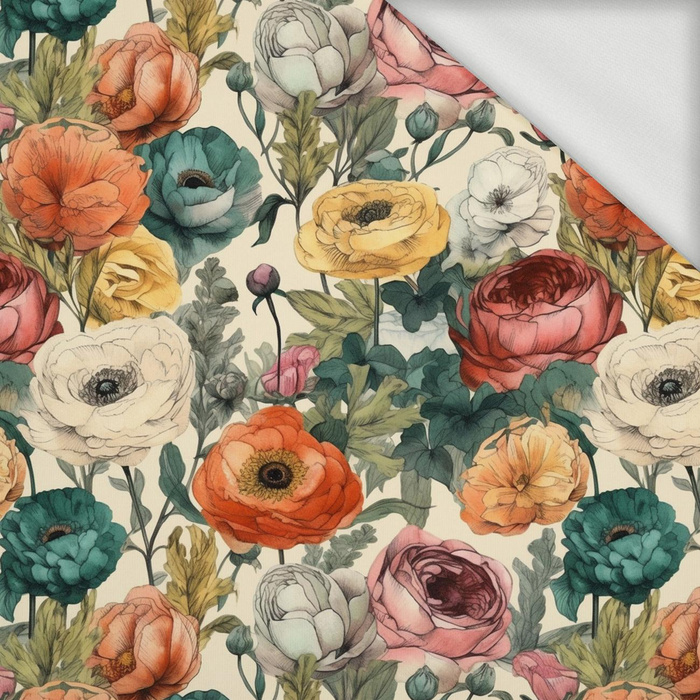 FLOWERS WZ.54 - looped knit fabric