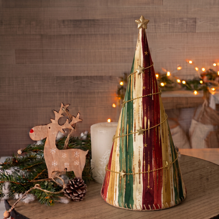 VÁNOČNÍ STROMEK - CHRISTMAS STRIPES WZ.4 / červená - DIY IT'S EASY