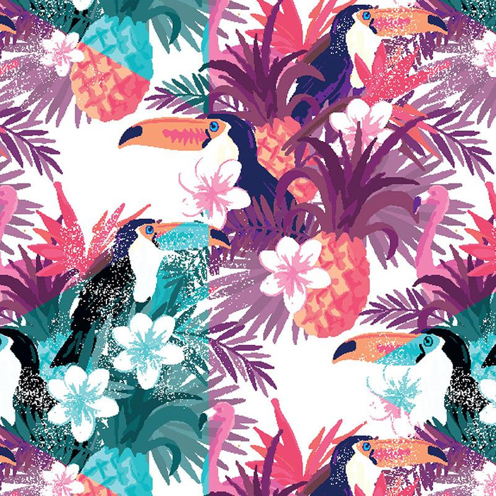 TOUCANS - Waterproof woven fabric