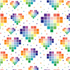 HERZEN (PIXEL) - Wasserabweisende Webware