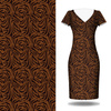 ZEBRA m. 2 / braun - Kleid-Panel krepp