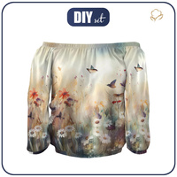 Carmenausschnitt Bluse (SOFIA) - MAGIC MEADOW wz. 7 - Nähset XS