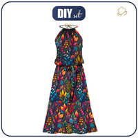 ŠATY "DALIA" MAXI (XXL-XXXL) - COLORFUL LEAVES VZ. 2 - Sada šití