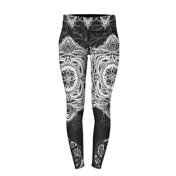LEGGINSY SPORTOWE - MANDALA WZ. 7 / czarny - S