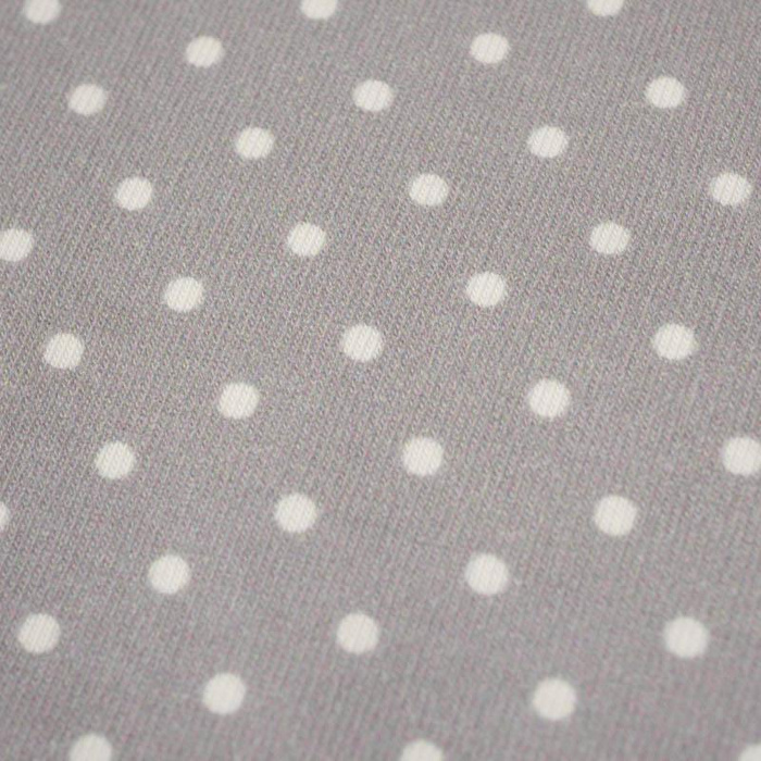 WHITE DOTSIES / grey - Cotton woven fabric