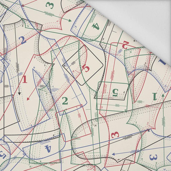 SCHNITTMUSTER (HOBBIES UND BERUFE ) - ecru / weiß - Wasserabweisende Webware