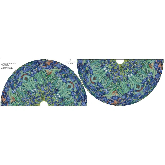 Circle skirt panel - IRISES (Vincent van Gogh)