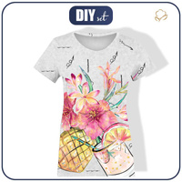 DAMEN T-SHIRT - ANANAS DRINK - Single Jersey
