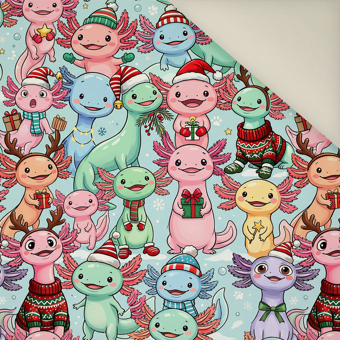 CHRISTMAS AXOLOTL - Polster- Velours
