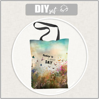 SHOPPER BAG - MAGIC MEADOW wz. 6 - Waterproof woven fabric - sewing set