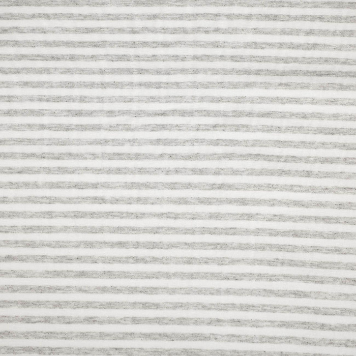  Viskose Jersey - STREIFEN MELANGE / WEIß 0,5cm x 0,5cm
