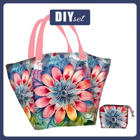 Taška XL s sáčkem 2 v 1 - WATERCOLOR FLORAL VZ. 5 - sada siti