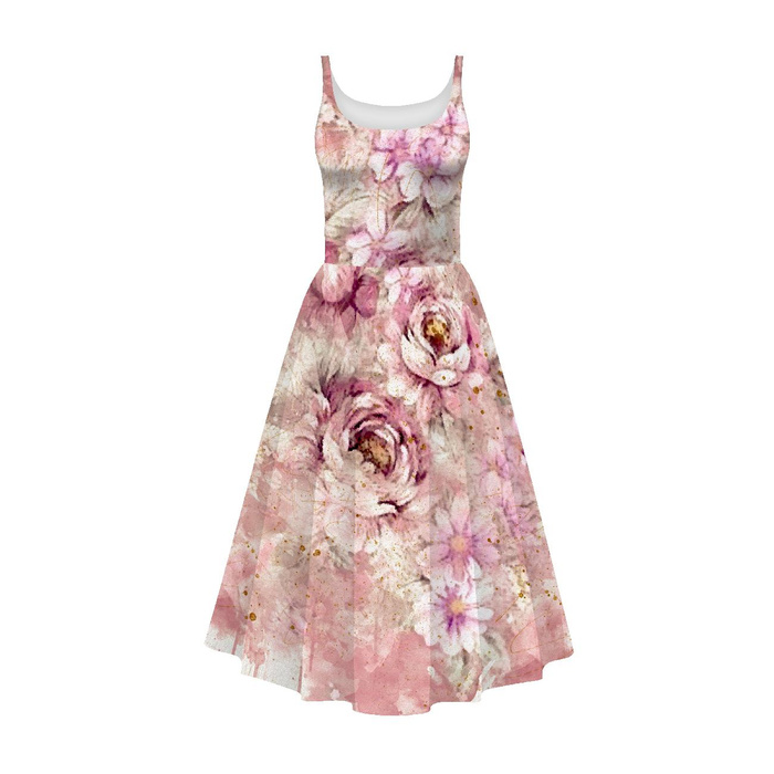 DRESS "ISABELLE" - WATERCOLOR FLOWERS PAT. 6 - sewing set S