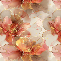 AUTUMN FLOWERS WZ.18 - looped knit fabric