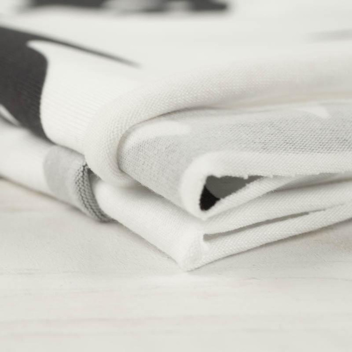 HALLOWEEN BLACK GHOSTS / white - Cotton woven fabric