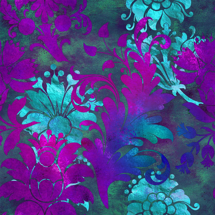 FLORAL WZ. 2- single jersey z elastanem ITY