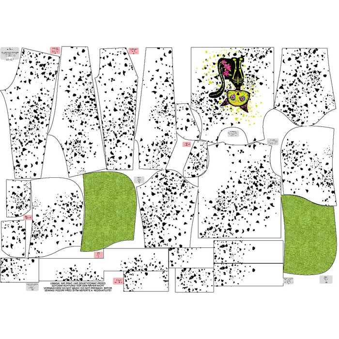 DRES DZIECIĘCY (OSLO) - KOT ELENA (DIA DE LOS MUERTOS) wz. 1 - dzianina pętelkowa (122/128)