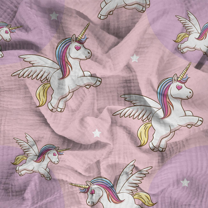 UNICORNS pat. 8 - Cotton muslin