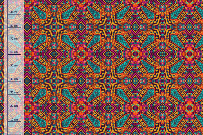 BUNTE MANDALA m. 1- Single Jersey mit Elastan ITY