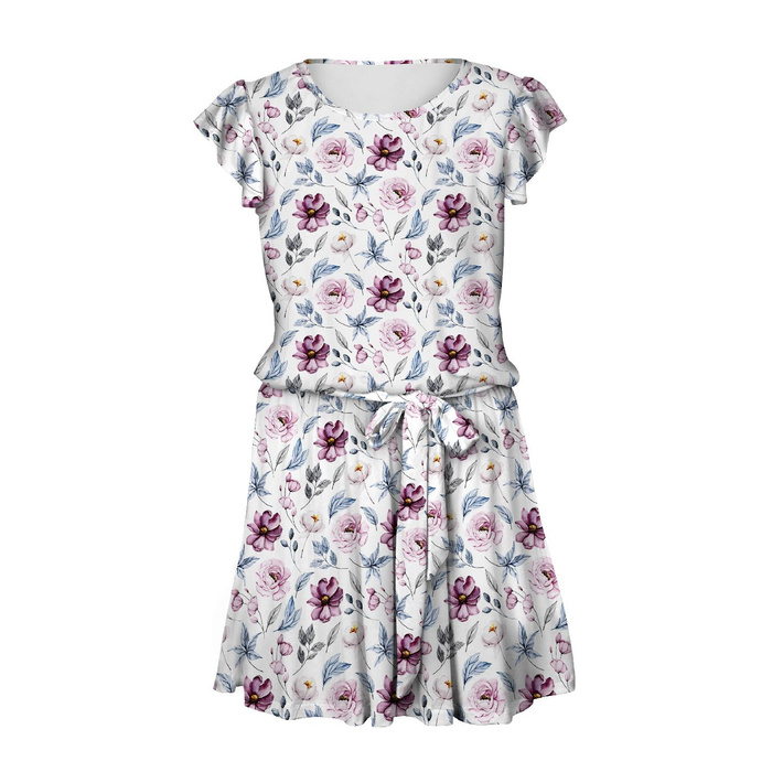 KLEID "EMMA" - AQUARELL-STRAUß Ms. 1 - Viskosejersey mit Elasthan S