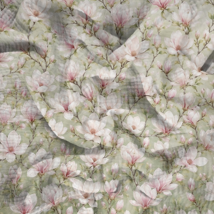 PASTEL FLOWERS WZ. 28 - Mušelín bavlněný